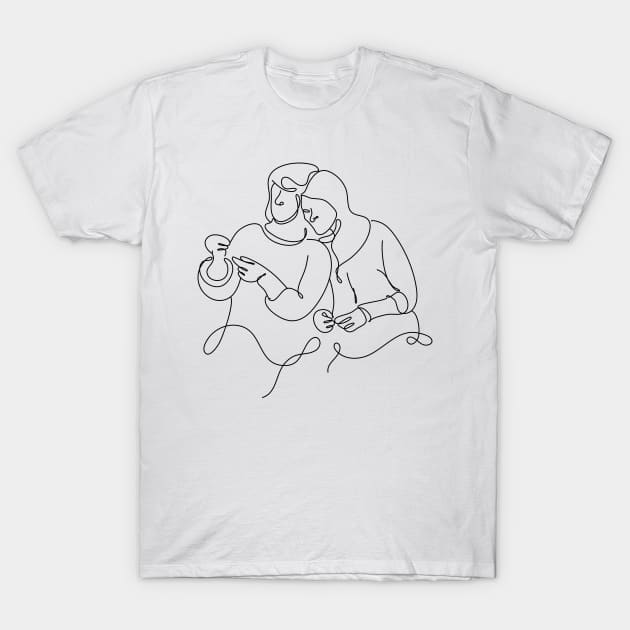 Women Day Line Art Minimal T-Shirt by Twiri